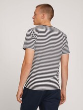 Gestreept t-shirt van biologisch katoen - Mannen - navy melange stripe Gestreept t-shirt van biologisch katoen - Mannen - navy melange stripe - 2 - TOM TAILOR