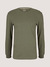 Langarmshirt mit Bio-Baumwolle - Männer - Light Oak Leaf Melange Langarmshirt mit Bio-Baumwolle - Männer - Light Oak Leaf Melange - 7 - TOM TAILOR