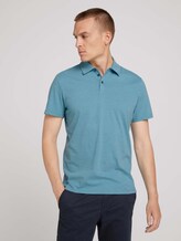 Polo shirt in a melange look - Men - smokey aqua white melange Polo shirt in a melange look - Men - smokey aqua white melange - 1 - TOM TAILOR