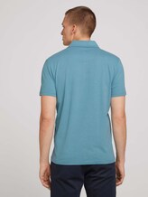 Polo shirt in a melange look - Men - smokey aqua white melange Polo shirt in a melange look - Men - smokey aqua white melange - 2 - TOM TAILOR