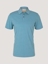 Polo shirt in a melange look - Men - smokey aqua white melange Polo shirt in a melange look - Men - smokey aqua white melange - 7 - TOM TAILOR