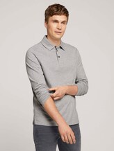 Pololangarmshirt mit Bio-Baumwolle - Männer - Middle Grey Melange Pololangarmshirt mit Bio-Baumwolle - Männer - Middle Grey Melange - 5 - TOM TAILOR