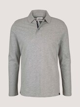 Pololangarmshirt mit Bio-Baumwolle - Männer - Middle Grey Melange Pololangarmshirt mit Bio-Baumwolle - Männer - Middle Grey Melange - 7 - TOM TAILOR