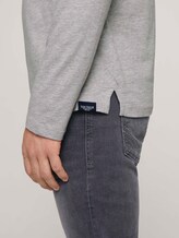 Pololangarmshirt mit Bio-Baumwolle - Männer - Middle Grey Melange Pololangarmshirt mit Bio-Baumwolle - Männer - Middle Grey Melange - 9 - TOM TAILOR