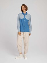 Jeansbluse aus Bio-Baumwolle - Frauen - bright blue denim Jeansbluse aus Bio-Baumwolle - Frauen - bright blue denim - 3 - TOM TAILOR Denim