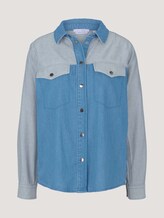 Jeansbluse aus Bio-Baumwolle - Frauen - bright blue denim Jeansbluse aus Bio-Baumwolle - Frauen - bright blue denim - 7 - TOM TAILOR Denim