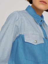 Jeansbluse aus Bio-Baumwolle - Frauen - bright blue denim Jeansbluse aus Bio-Baumwolle - Frauen - bright blue denim - 9 - TOM TAILOR Denim