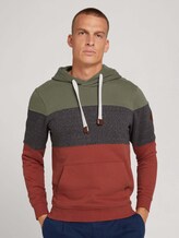 gestreifter Hoodie - Männer - chili oil red gestreifter Hoodie - Männer - chili oil red - 1 - TOM TAILOR