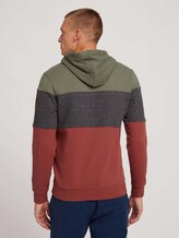 gestreifter Hoodie - Männer - chili oil red gestreifter Hoodie - Männer - chili oil red - 2 - TOM TAILOR