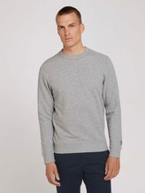 Basic Sweatshirt - Männer - Middle Grey Melange Basic Sweatshirt - Männer - Middle Grey Melange - 1 - TOM TAILOR