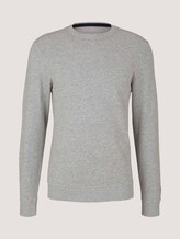 Basic Sweatshirt - Männer - Middle Grey Melange Basic Sweatshirt - Männer - Middle Grey Melange - 7 - TOM TAILOR