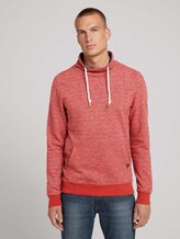 Sweatshirt mit Wickelkragen - Männer - chili red multi grindle Sweatshirt mit Wickelkragen - Männer - chili red multi grindle - 1 - TOM TAILOR