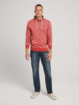 Sweatshirt mit Wickelkragen - Männer - chili red multi grindle Sweatshirt mit Wickelkragen - Männer - chili red multi grindle - 3 - TOM TAILOR