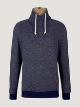 sweater met wikkelkraag - Mannen - sky navy multi grindle sweater met wikkelkraag - Mannen - sky navy multi grindle - 7 - TOM TAILOR