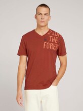 T-Shirt mit Print - Männer - chili oil red T-Shirt mit Print - Männer - chili oil red - 1 - TOM TAILOR