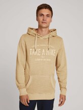 Hoodie mit Print - Männer - Beach Sand Hoodie mit Print - Männer - Beach Sand - 1 - TOM TAILOR