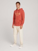 Hoodie mit Print - Männer - chili oil red Hoodie mit Print - Männer - chili oil red - 3 - TOM TAILOR
