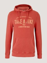 Hoodie mit Print - Männer - chili oil red Hoodie mit Print - Männer - chili oil red - 7 - TOM TAILOR