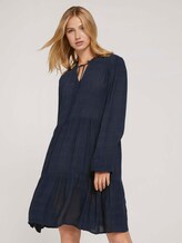 Kleid mit Raffungen - Frauen - Sky Captain Blue Kleid mit Raffungen - Frauen - Sky Captain Blue - 5 - TOM TAILOR Denim