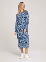 Midi dress with ruffles - Women - blue flower print Midi dress with ruffles - Women - blue flower print - 1 - TOM TAILOR Denim