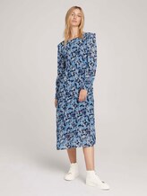 Midi dress with ruffles - Women - blue flower print Midi dress with ruffles - Women - blue flower print - 3 - TOM TAILOR Denim