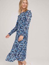 Midi dress with ruffles - Women - blue flower print Midi dress with ruffles - Women - blue flower print - 5 - TOM TAILOR Denim