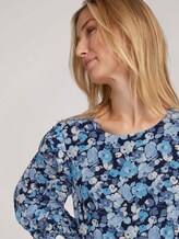 Midi dress with ruffles - Women - blue flower print Midi dress with ruffles - Women - blue flower print - 9 - TOM TAILOR Denim