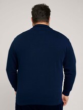 Sweatshirt mit Troyer-Kragen - Männer - Dark Blue Sweatshirt mit Troyer-Kragen - Männer - Dark Blue - 2 - Men Plus