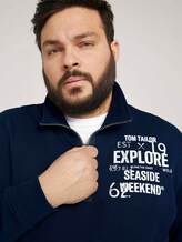 Sweatshirt mit Troyer-Kragen - Männer - Dark Blue Sweatshirt mit Troyer-Kragen - Männer - Dark Blue - 9 - Men Plus