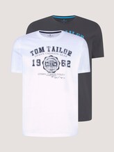 Doppelpack T-Shirt mit Print - Männer - Tarmac Grey Doppelpack T-Shirt mit Print - Männer - Tarmac Grey - 7 - TOM TAILOR