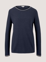 Strickpullover mit Glitzerdetails - Frauen - Sky Captain Blue Strickpullover mit Glitzerdetails - Frauen - Sky Captain Blue - 7 - TOM TAILOR