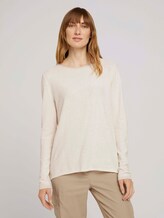 Gebreide trui met glitterdetails - Vrouwen - smooth light sand melange Gebreide trui met glitterdetails - Vrouwen - smooth light sand melange - 1 - TOM TAILOR