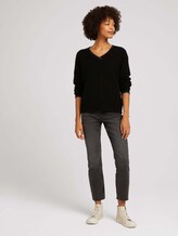 Lockerer Pullover mit V-Ausschnitt - Frauen - deep black Lockerer Pullover mit V-Ausschnitt - Frauen - deep black - 3 - TOM TAILOR