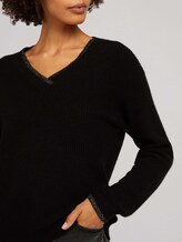 Lockerer Pullover mit V-Ausschnitt - Frauen - deep black Lockerer Pullover mit V-Ausschnitt - Frauen - deep black - 9 - TOM TAILOR