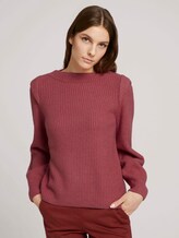 Sweater with shoulder pads - Women - cozy pink Sweater with shoulder pads - Women - cozy pink - 5 - TOM TAILOR