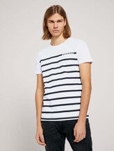 gestreiftes T-Shirt - Männer - White gestreiftes T-Shirt - Männer - White - 1 - TOM TAILOR Denim