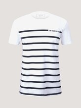 gestreiftes T-Shirt - Männer - White gestreiftes T-Shirt - Männer - White - 7 - TOM TAILOR Denim