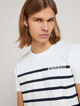gestreiftes T-Shirt - Männer - White gestreiftes T-Shirt - Männer - White - 9 - TOM TAILOR Denim
