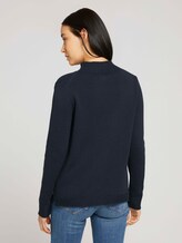 Trui met structuur van biologisch katoen - Vrouwen - Sky Captain Blue Trui met structuur van biologisch katoen - Vrouwen - Sky Captain Blue - 2 - TOM TAILOR