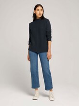 Trui met structuur van biologisch katoen - Vrouwen - Sky Captain Blue Trui met structuur van biologisch katoen - Vrouwen - Sky Captain Blue - 3 - TOM TAILOR