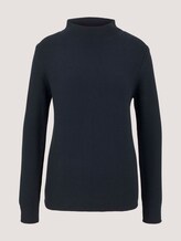 Trui met structuur van biologisch katoen - Vrouwen - Sky Captain Blue Trui met structuur van biologisch katoen - Vrouwen - Sky Captain Blue - 7 - TOM TAILOR