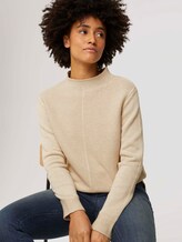 Textured sweater with organic cotton - Women - powder beige melange Textured sweater with organic cotton - Women - powder beige melange - 5 - TOM TAILOR