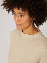 Textured sweater with organic cotton - Women - powder beige melange Textured sweater with organic cotton - Women - powder beige melange - 9 - TOM TAILOR