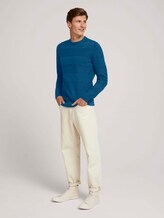 strukturierter Pullover mit Bio-Baumwolle - Männer - stormy petrol strukturierter Pullover mit Bio-Baumwolle - Männer - stormy petrol - 3 - TOM TAILOR Denim