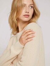 Pullover mit Bio-Baumwolle - Frauen - soft creme beige Pullover mit Bio-Baumwolle - Frauen - soft creme beige - 9 - TOM TAILOR Denim