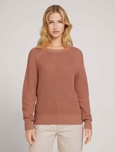 Pullover mit Bio-Baumwolle - Frauen - clay rose Pullover mit Bio-Baumwolle - Frauen - clay rose - 1 - TOM TAILOR Denim
