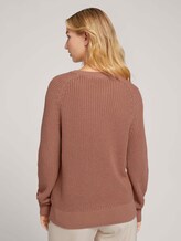 Pullover mit Bio-Baumwolle - Frauen - clay rose Pullover mit Bio-Baumwolle - Frauen - clay rose - 2 - TOM TAILOR Denim