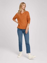 Pullover mit recyceltem Polyester - Frauen - amber brown melange Pullover mit recyceltem Polyester - Frauen - amber brown melange - 3 - TOM TAILOR Denim