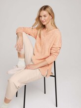 Pullover mit recyceltem Polyester - Frauen - clay rose melange Pullover mit recyceltem Polyester - Frauen - clay rose melange - 5 - TOM TAILOR Denim