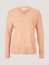 Pullover mit recyceltem Polyester - Frauen - clay rose melange Pullover mit recyceltem Polyester - Frauen - clay rose melange - 7 - TOM TAILOR Denim